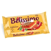 Пирожное бисквитное Belissimo клубничное