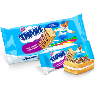 Пирожное бисквитное "Тими" сливочное