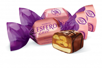 Конфеты «ESFERO Luxe» Мягкая нуга с арахисом в мягкой карамели