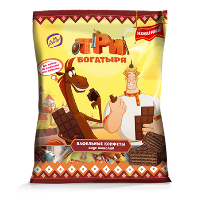 "ТРИ БОГАТЫРЯ" вкус шоколад