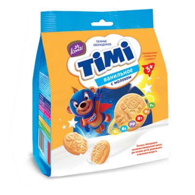 Печенье обогащенное TIMI ванильное с молоком