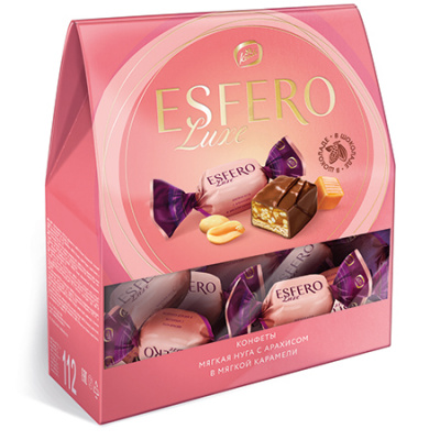 ESFERO Luxe мягкая нуга с арахисом в мягкой карамели