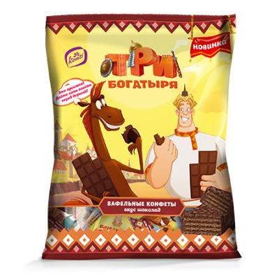 "ТРИ БОГАТЫРЯ" вкус шоколад