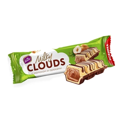Конфеты «KONTI Milky Clouds» с молоком и орехами