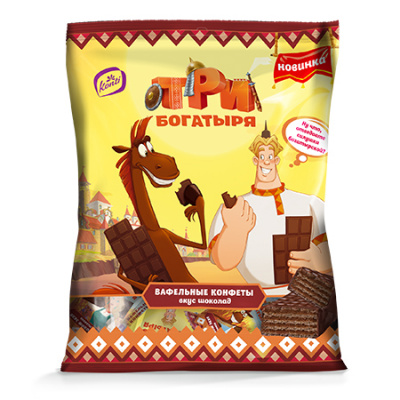 "ТРИ БОГАТЫРЯ" вкус шоколад