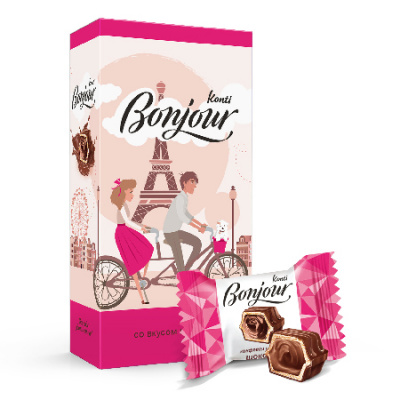 Конфеты «Bonjour Konti» со вкусом шоколада