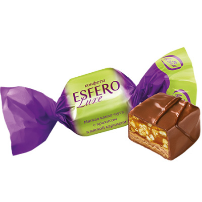 ESFERO LUXE мягкая какао-нуга с арахисом в мягкой карамели
