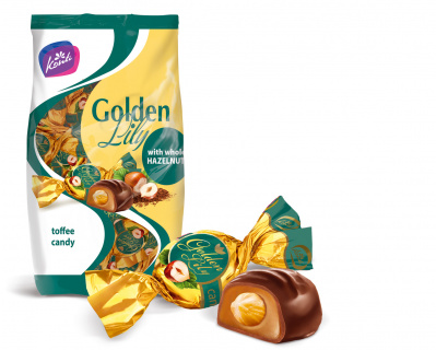 Golden Lily with whole hazelnut