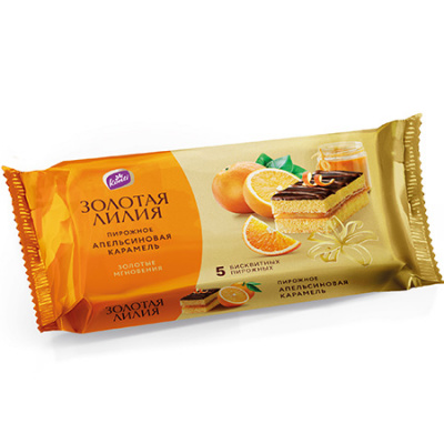 Пирожное Золотая лилия апельсиновая карамель