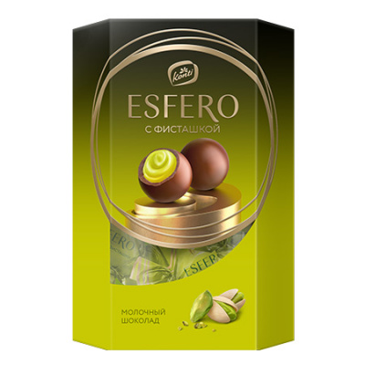 Конфеты «Esfero» из молочного шоколада со вкусом фисташки
