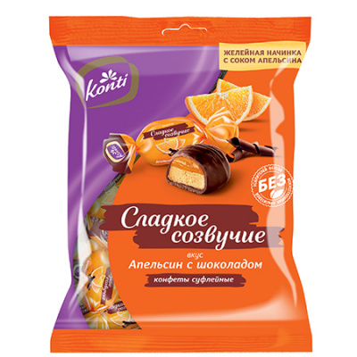 СЛАДКОЕ СОЗВУЧИЕ вкус апельсин с шоколадом - Кондитерская фабрика Конти