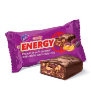 @Energy. Peanuts in soft caramel with raisins and puffed rice